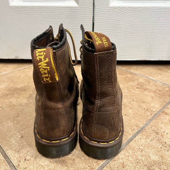 1460 Doc Martens Crazy Horse Leather Lace Up Boots - Picture 6 of 9